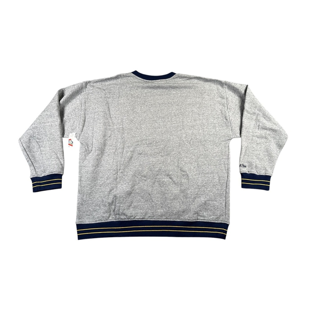 Mitchell Ness Michigan Wolverines Sweatshirt Mens XL Gray Full Field Fleece Y2K - Picture 2 of 11